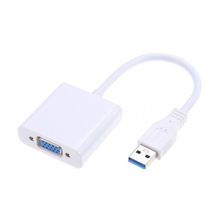 USB 3.0 to VGA Female อะแดปเตอร์แปลงสายเคเบิ้ล 1080 P สำหรับ PC Laptop Projector