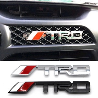 Logo TRD น้อตยึดแต่งกระจังหน้ารถ toyota black/white ส่งฟรี EMS