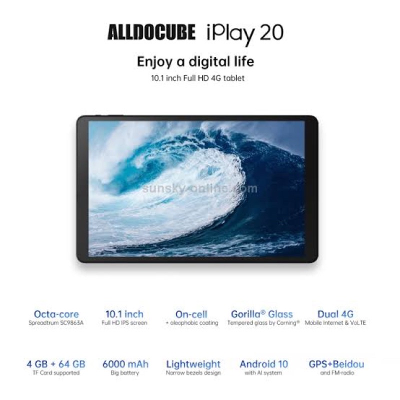 Alldocube iPlay20S แท็บเล็ต 4G 64G Tablet จอ 10.1 นิ้ว $$$มือสอง$$$
