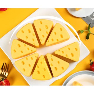 พิมพ์ซิลิโคนชีส Cheese (เนยแข็ง) 8 ช่อง แม่พิมพ์ชีส Jerry Cheese พิมพ์ลิโคนลายชีส บบยืดหยุ่นสำหรับ บิสกิต เค้กชีสทำเค้ก