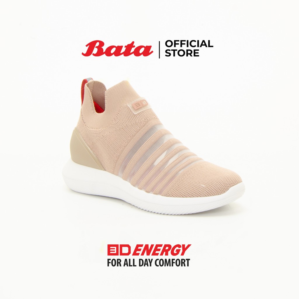 Bata Women's 3D Energy  Slip-on Sneakers รองเท้าผ้าใบกีฬาสำหรับผู้หญิง รุ่น 3D Energy สีชมพู 6595464