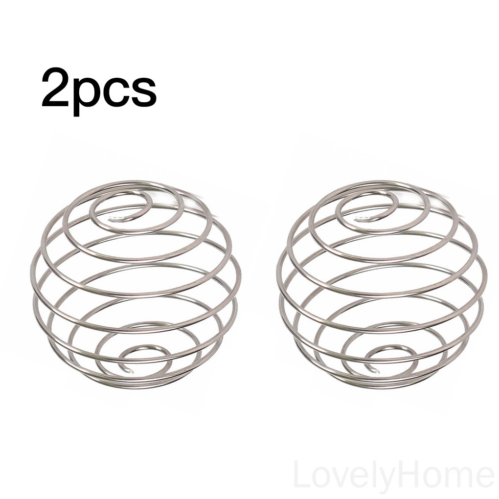 2pcs โปรตีน Shake Mixer ลูกกวน Gym ฟิตเนสสแตนเลส Shaker เครื่องปั่น Whisk ลูก LovelyHome