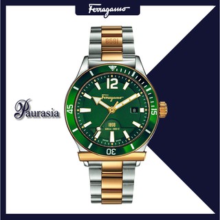 [ของแท้] Ferragamo นาฬิกาข้อมือ ผู้ชาย รุ่น FERRAGAMO FF327-0015 FM1898 SPORT GREEN STAINLESS paurasia ปอเรเซีย