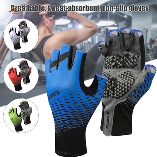 เทศกาลสงกรานต์ Cycling Gloves Half Finger Design Silicone Non Slip for Men and Women Outdoor Sports