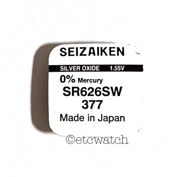 พร้อมส่ง> ถ่านกระดุม Seizaiken SR626SW / 377 แพค 1 ก้อน