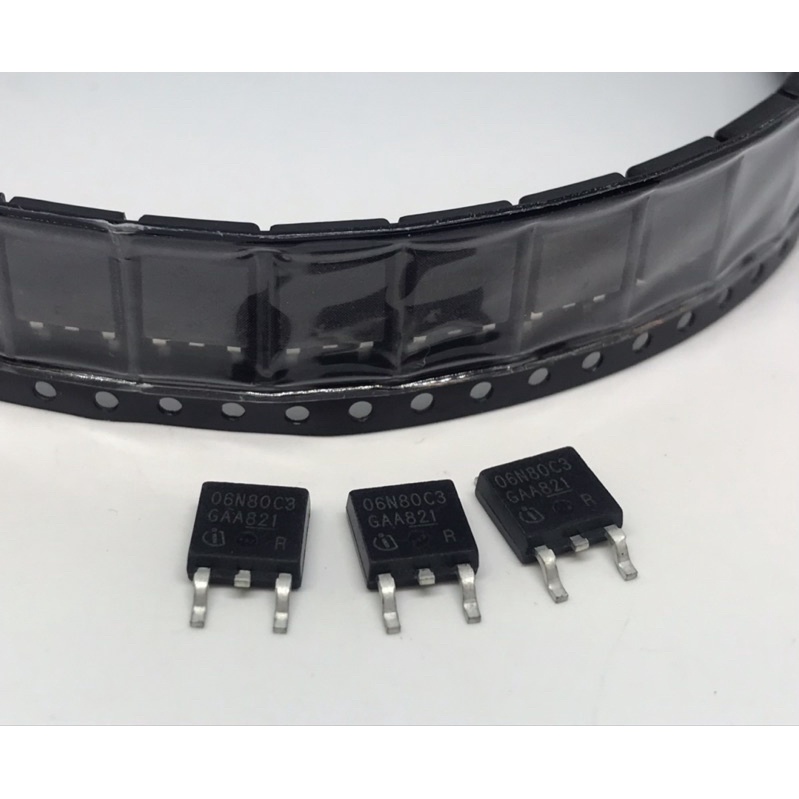 06N80C3 (SPD06N80C3) TO:252 N-FET 6A 800V แพ็ค5ตัว
