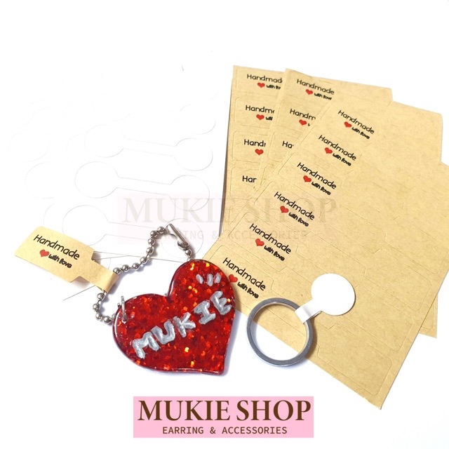 Mukie shop DIY Sticker “Handmade” สติ๊กเกอร์แหวน ป้ายติดแหวน ป้าย แท็ก แหวน Ring tag  มุกี้ ช้อป