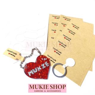 Mukie shop DIY Sticker “Handmade” สติ๊กเกอร์แหวน ป้ายติดแหวน ป้ายแหวน ป้ายแท็กแหวน