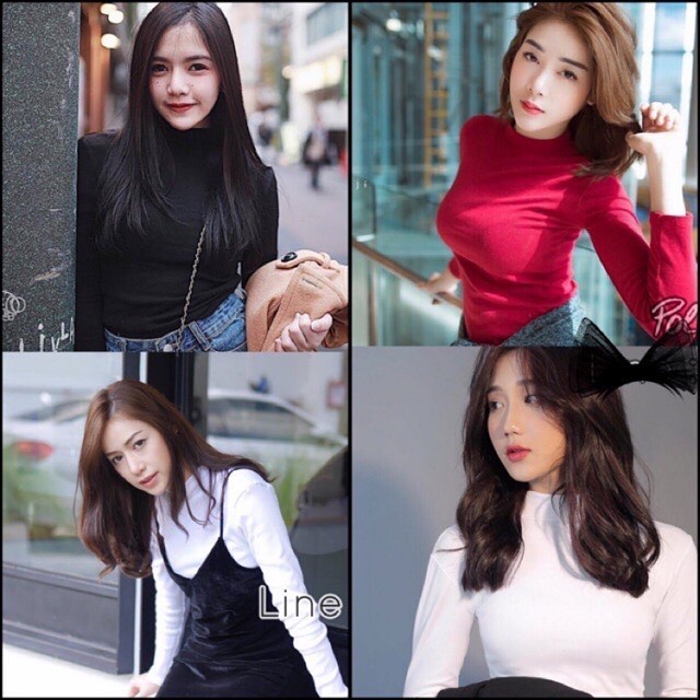 เสื้อคอเต่าแขนยาว เต็มตัว (ผ้าคอตตอน)