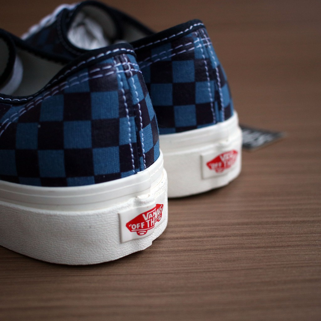 vans vault og authentic lx checkerboard majolica blue