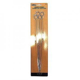 188049  Grill Zone, 4 Piece, 15" Chrome BBQ Skewers