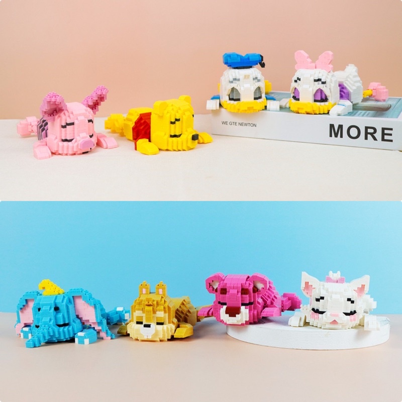 เลโก้นาโนไซส์ XL - HC Magic 3010-3017 Sleepy Disney - Donald, Daisy, Pooh, Piglet, Marie, Dumbo, Chi