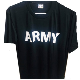 เสื้อยืดคอกลม ARMY ดำ