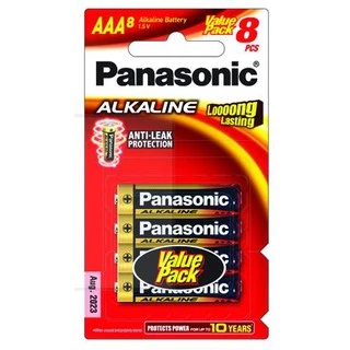 พร้อมส่ง-Panasonic ถ่านอัลคาไลน์ AA /AAA แพค 8 ก้อน