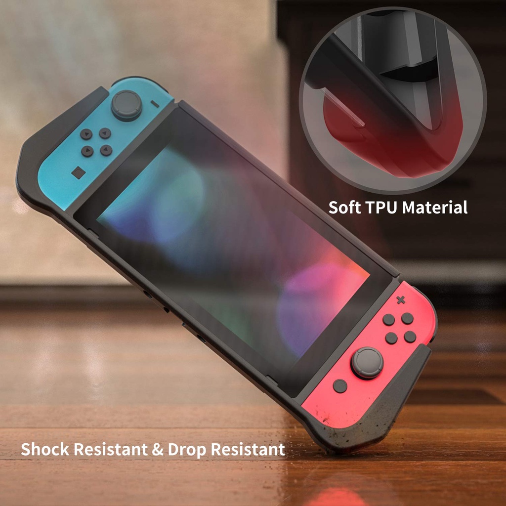 PZOZ [Pluggable Base] เหมาะสำหรับ Nintendo Switch เคสป้องกัน Ns Handle Cover โปร่งใสด้านหลังเปลือกแข็งโฮสต์เชลล์รวมบางเฉียบรวมทุกอย่างรวมอุปกรณ์เสริมสวิทช์เปลือกนุ่ม