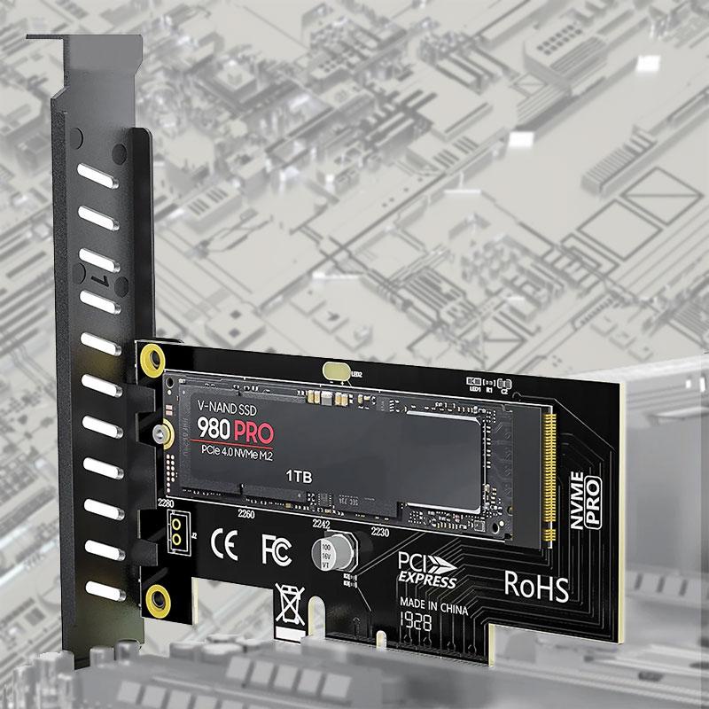 Zoerax อะแดปเตอร์การ์ดวิดีโอ NVME Pro M.2 NVME Pro SSD เป็น Pcie 4.0 ...