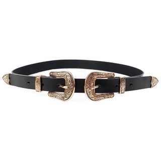 Fin 1 เข็มขัดผู้หญิง ลายสวย Womens Belt รุ่น Country Style 2592 สีทอง