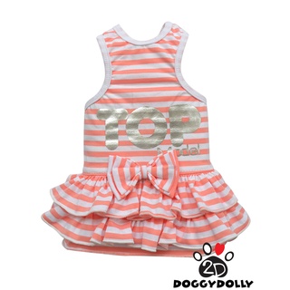 Petcloths -Doggydolly  dress เสื้อผ้าแฟชั่น เสื้อผ้าสัตว์เลี้ยง เสื้อผ้าหมาแมว ชุดกระโปรง    AD11