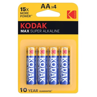 ถ่านไฟฉายอัลคาไลน์ KODAK MAX AA 30820388 (PACK4)