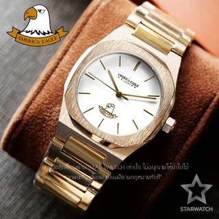 GRAND EAGLE นาฬิกาข้อมือผู้ชาย สายสแตนเลส รุ่น AE8023G – GOLD/WHITE