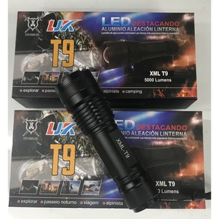 ไฟฉาย ไฟฉายเดินป่า ไฟฉาย สินค้าเกรด A XML-T9 5000 Lumens LED Zoom Flashlight  สินค้าพร้อมส่ง