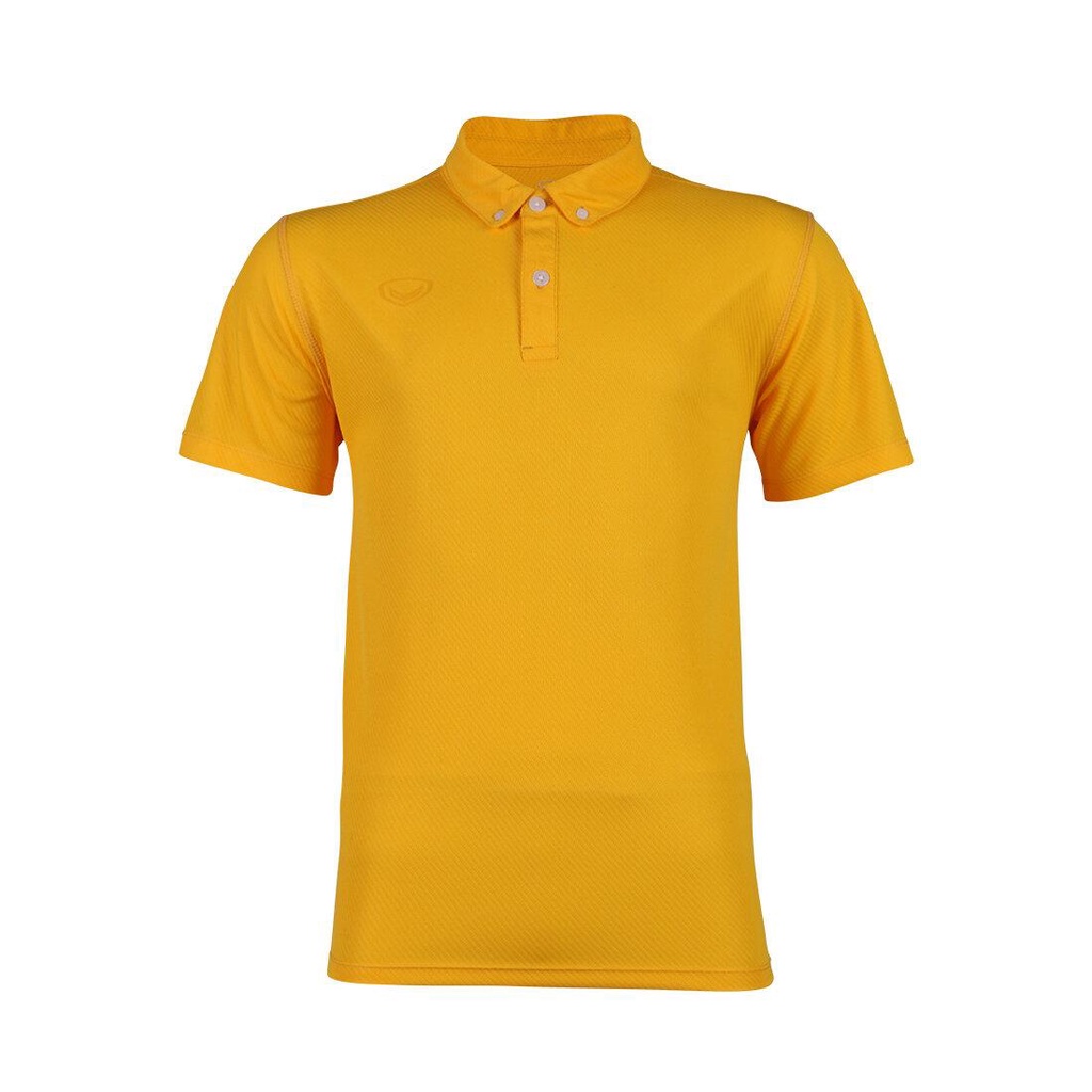 เสื้อโปโล แกรนด์สปอร์ต สีล้วนทอลาย คอกระดุม รหัสสินค้า : 012253 สีเหลือง