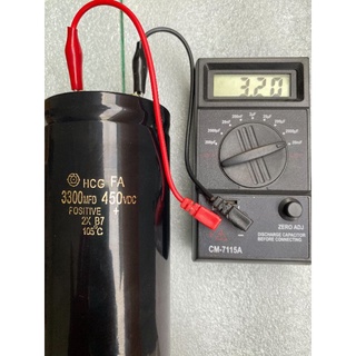 CAPACITOR 3300UF 450V C3300UF 450VDC แบบขันสกรู คาปาซิเตอร์เกรดอย่างดี7.5x14.5CM สีดำ Hitachi