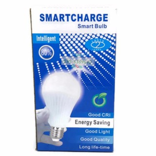 LED BULB หลอดไฟ LED E27 BULB กันน้ำ 12W แสงขาว(6400K）แบบชาร์จไฟได้พกา พร้อมขาแขวน เมื่อไฟตกหรือดับ หลอดจะติดอัตโนมัติ