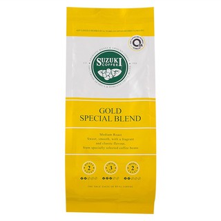 ซูซูกิกาแฟคั่วบดโกลด์สเปเชียลถุง 250กรัม Suzuki Roast &amp; Ground Coffee Gold Special Bag 250g.