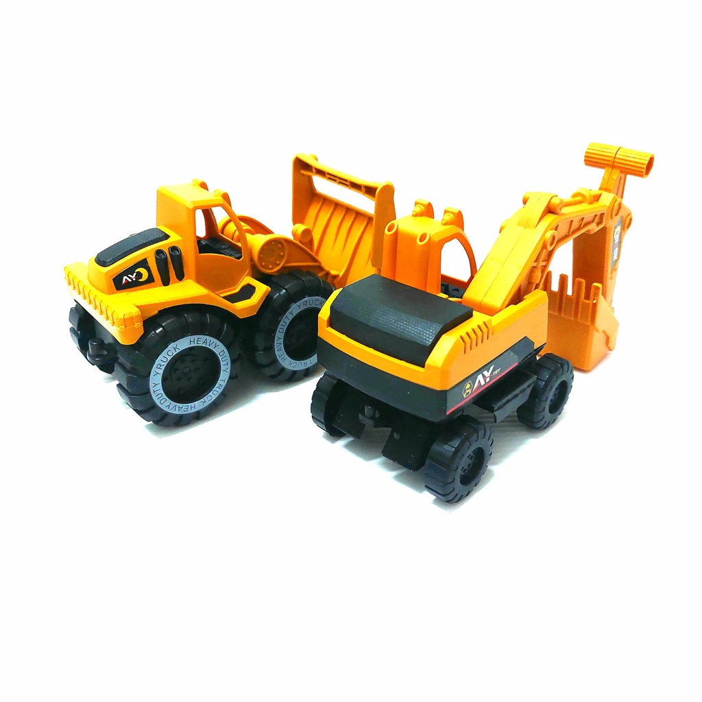 รถ 2 คัน ตัก แม็คโคร ได้ 2 คัน ตามรูป งานโมเดล ตรงปก พร้อมส่ง จัดส่งเร็ว รถเด็กเล่น รถของเล่น - รูปที่ 6