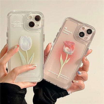 [Lemon] เคสโทรศัพท์มือถือแบบนิ่ม TPU ใส ลายดอกกุหลาบ ไฮเอนด์ สําหรับ 14/14pro/14plus/14promax/ 7 8 7plus 8plus 11 12 X XS XR XSMAX 11pro 12pro 11promax 12promax 13 13pro 13promax