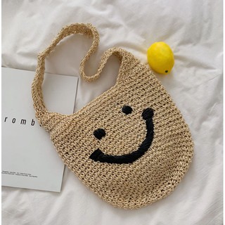 (Preorder) Smiley Leisure Woven Tote Bag