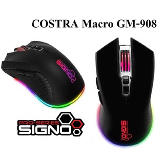 SIGNO เม้าส์ รุ่น COSTRA Macro GM-908 (Black)