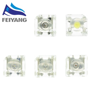 หลอดไฟ LED F5 Piranha 5 มม. 5 มม. เลนส์ใส 4 Pin สีแดง 10 ชิ้น