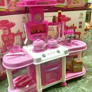 ชุดครัว Mini Kitchen สีชมพูหวาน