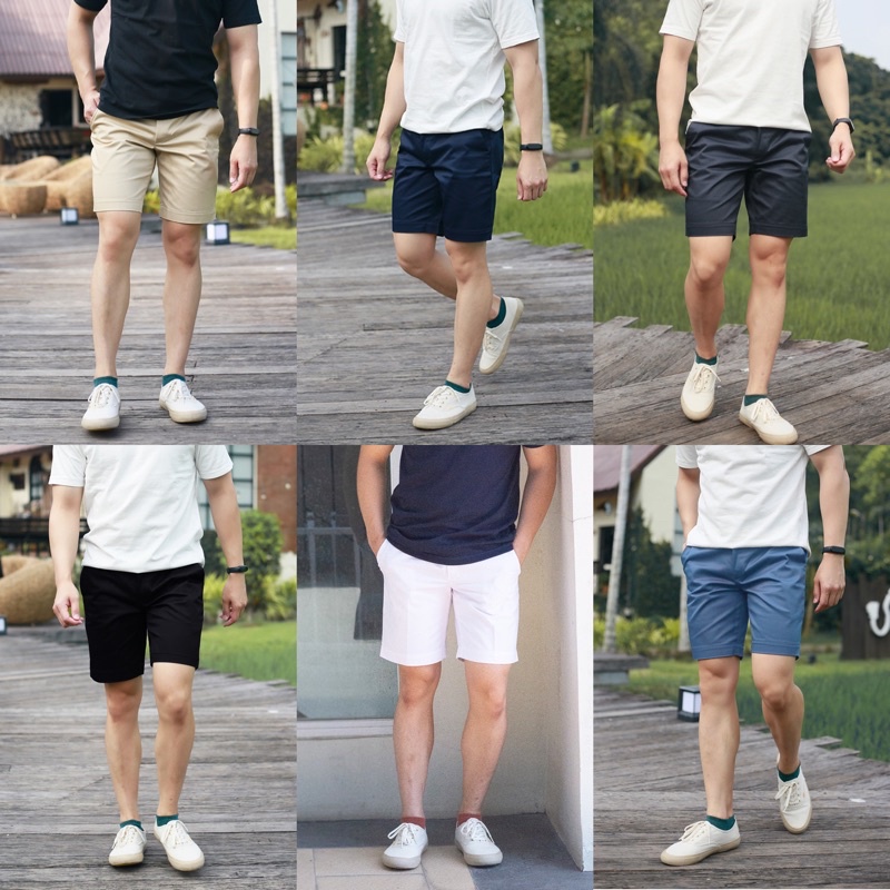 กางเกงขาสั้น ผ้าไม่รีดก็เรียบได้(easy care) ใช้ผ้าที่นิยมตัดสูท CLASSIC SHORT NORMAL