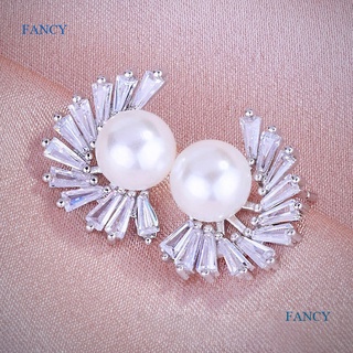 Fancy ต่างหูเพทาย ฝังไมโคร หรูหรา