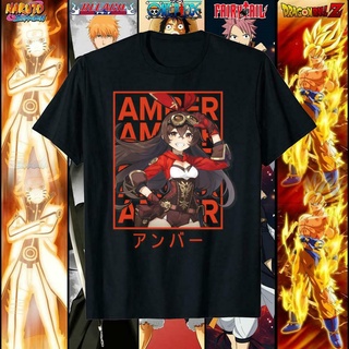 เสื้อยืด พิมพ์ลาย Amber Genshin Impact คุณภาพสูง หลากสี สไตล์คลาสสิก