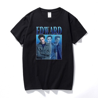 เสื้อยืดผ้าฝ้าย เสื้อยืด ผ้าฝ้าย ทรงหลวม พิมพ์ลาย Edward Cullen Twilight Saga Robert Pattinson แฟชั่นฤดูร้อน สําหรับผู้ช