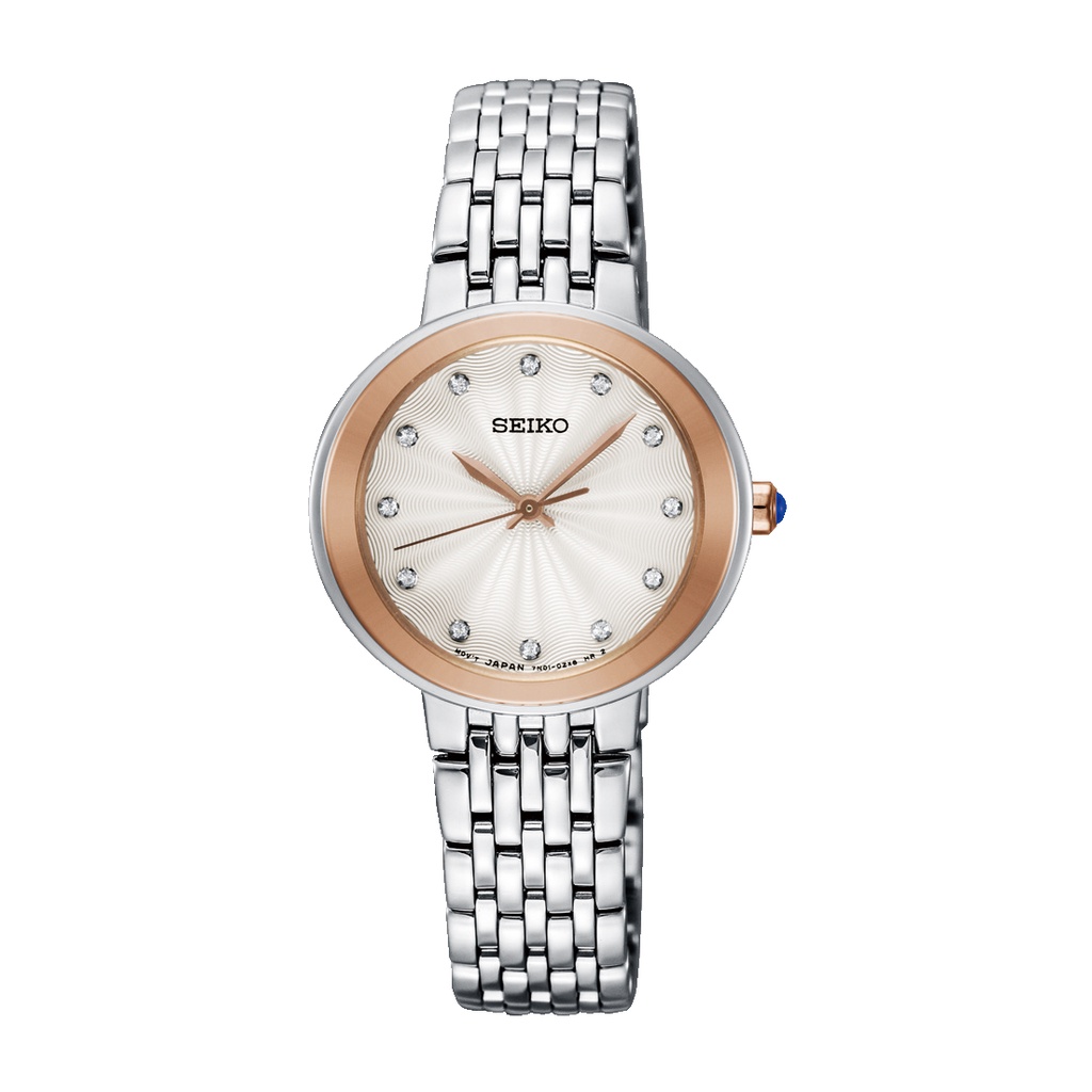 นาฬิกาข้อมือผู้หญิง สแตนเลสแท้ Seiko ladies dress watch รุ่น SRZ502P1