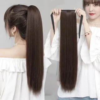 [3 บ.กดได้ 3 ชิ้น] 🔥หางม้าตรงสวย ชิ้นหนา (คุณภาพดี) พร้อมส่ง วิกผมหางม้า ไหมทนความร้อน วิกแฮร์พีซ เกรดพรีเมี่ยม