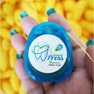 M Press Dental Floss ไหมขัดฟัน ไหมขัดฟันรังไหมแท้ 100% นุ่ม ไม่ลื่นมือ ไม่บาดเหงือก กลิ่นมิ้นต์ มีคอลลาเจน 30 เมตร