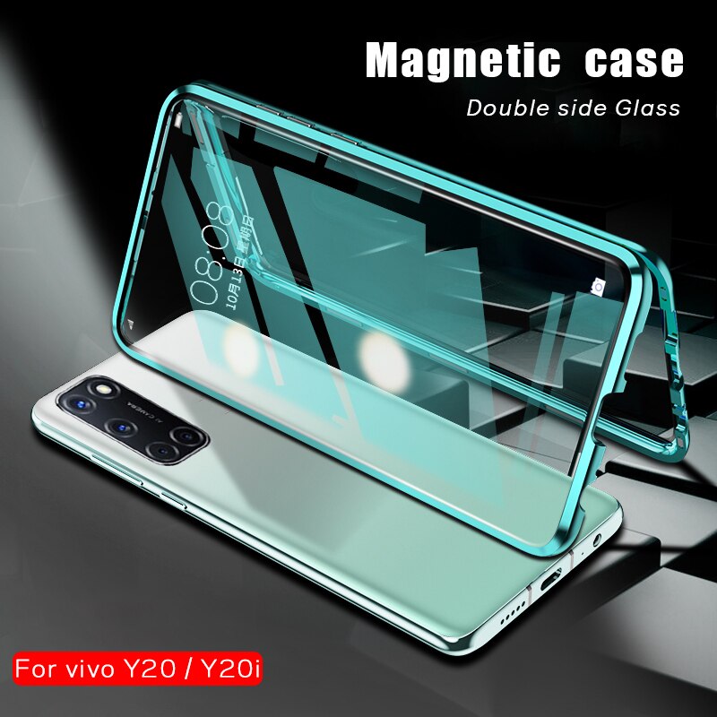 เคสสองด้านสําหรับVivo Y12S Y11S Y21 Y21S Y12 Y15 Y17 Y19 Y20 Y20S Y20i Y50 Y30 Y11 2019 สองด้านกระจก