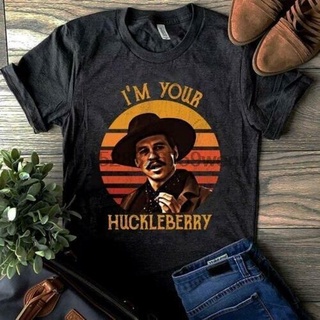 เสื้อยืดคอกลม ผ้าฝ้ายแท้ ทรงหลวม พิมพ์ลายอนิเมะ Im Your Huckleberry ของขวัญวันเกิด สไตล์ยุโรปสามารถปรับแต่งได้