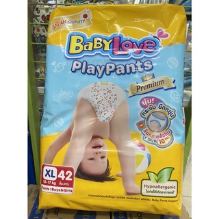 Baby Love Premium Gold Pants เบบี้เลิฟ ผ้าอ้อมเด็ก แบบกางเกง ไซส์ XL 42 ชิ้น ( 1 ห่อ )