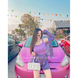 ชุดเซ็ตรุ่นขายดี ร้านเราพร้อมส่ง ได้ทั้ง3ชิ้น(เสื้อครอป+เสื้อคลุม+กางเกง)