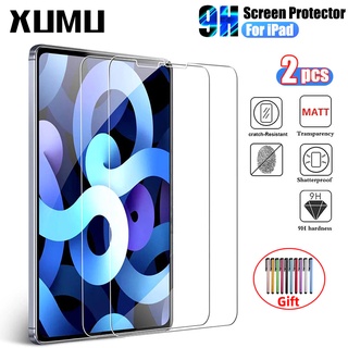 Xumu 2Pcs For Pro 12.9 11 6th gen 9.7 Mini 6 5 4 3 1 8th Gen 9th gen 10.2 Air3 10.5 Air 4 4th Gen 10.9 inch 2021 2020 2018 HD Tablet Ultra-Thin Screen Protector Tempered Glass 9H Scratch Resistant Transparent Shockproof Film