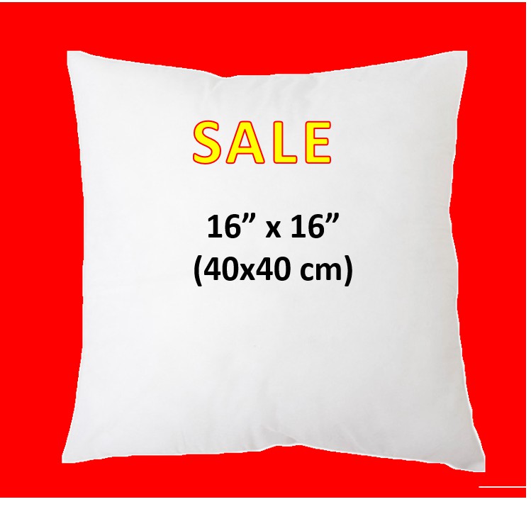 ลดราคา Sale!!! ไส้หมอนอิง 16x16 นิ้ว/ 40x40 เซนติเมตร หมอนอิง หมอนโรงแรม เกรด A คุณภาพดี ราคาโรงงาน ลดราคา ถูกกว่าห้าง