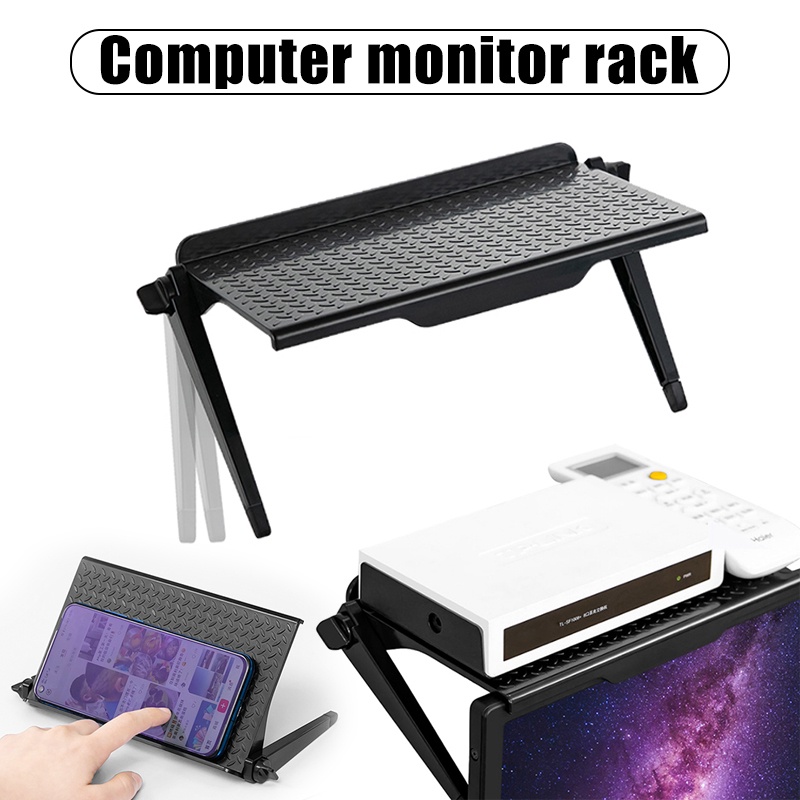 Computer Monitor Rack Foldable Shelf TV Box Router Shelf Settop Box