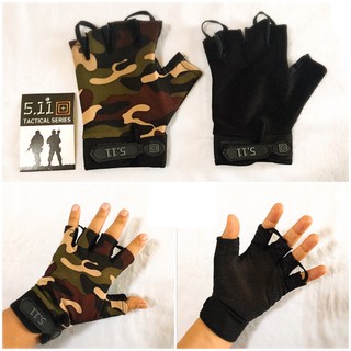 ถุงมือมอเตอร์ไซค์ ถุงมือ 5.11 Tactical แบบครึ่งนิ้ว